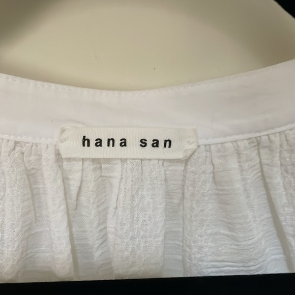 Hana San Blouse Top Bobu in Blanc Optique white texture 36 US small - Picture 3 of 5